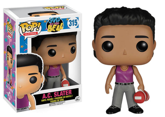 Funko Pop! Saved By The Bell A.C Slater 315 + Free Protector (small tear in corner) *VAULTED*