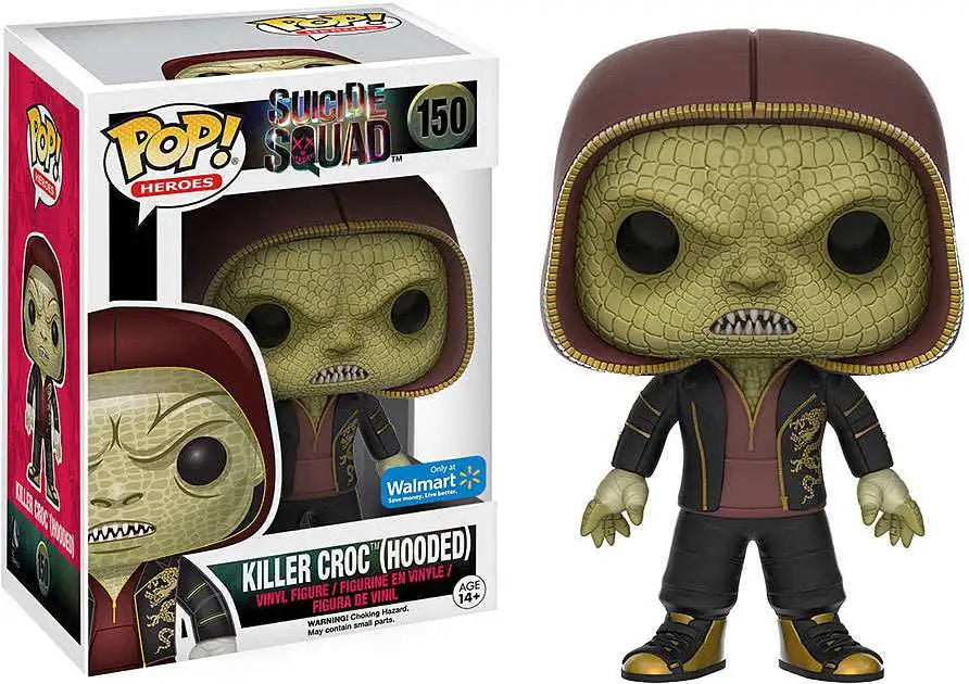 Funko Pop! Suicide Squad - Killer Croc (Hooded) 150 Walmart Exclusive + Pop Protector