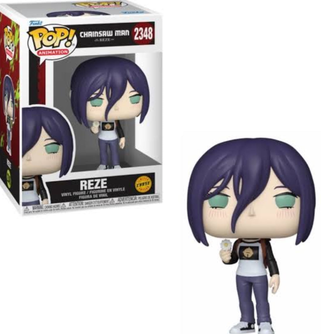 Funko Pop! Chainsaw Man - Reze 2348 CHASE Figure + Pop Protector