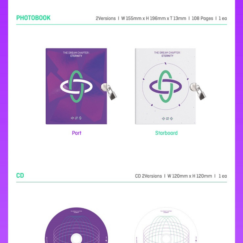 K-POP TOMORROW X TOGETHER (TXT) - THE DREAM CHAPTER: ETERNITY PORT VER. (PURPLE)