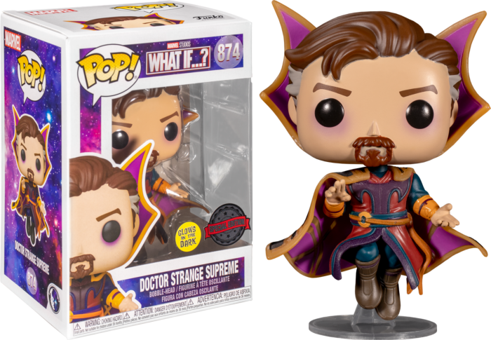 Funko Pop! Marvel Studios Doctor Strange Supreme 874 Glow in the Dark Special Edition + Free Protector