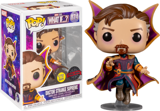 Funko Pop! Marvel Studios Doctor Strange Supreme 874 Glow in the Dark Special Edition + Free Protector