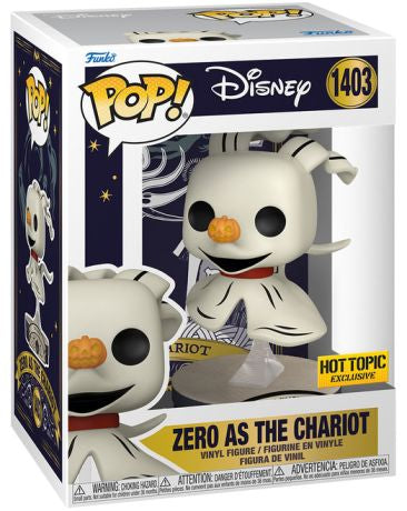 Funko Pop! Disney The Nightmare Before Christmas Zero as the Chariot 1403 Hot Topic Exclusive + Protector