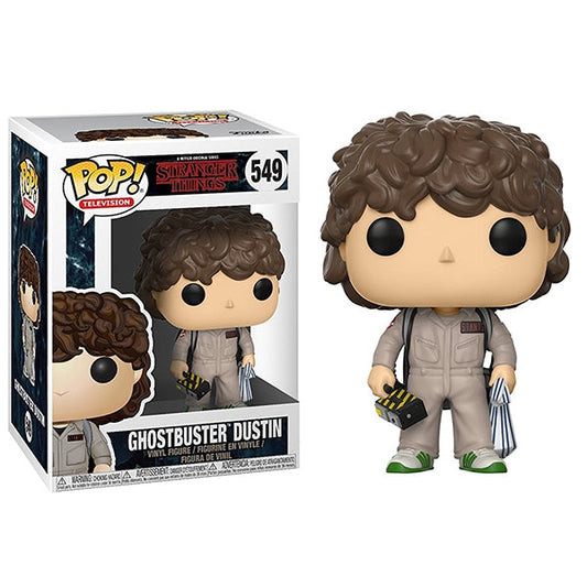 Funko Pop! Netflix Stranger Things Ghostbuster Dustin Henderson 549 + Free Protector (VAULTED)