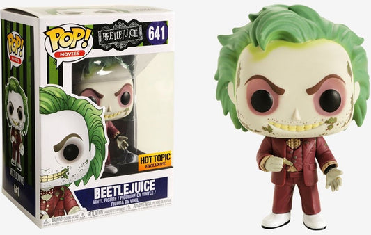 Funko POP! Movies: Beetlejuice #641- Beetlejuice Wedding Outfit (Hot Topic Exclusive) + PoP Protector