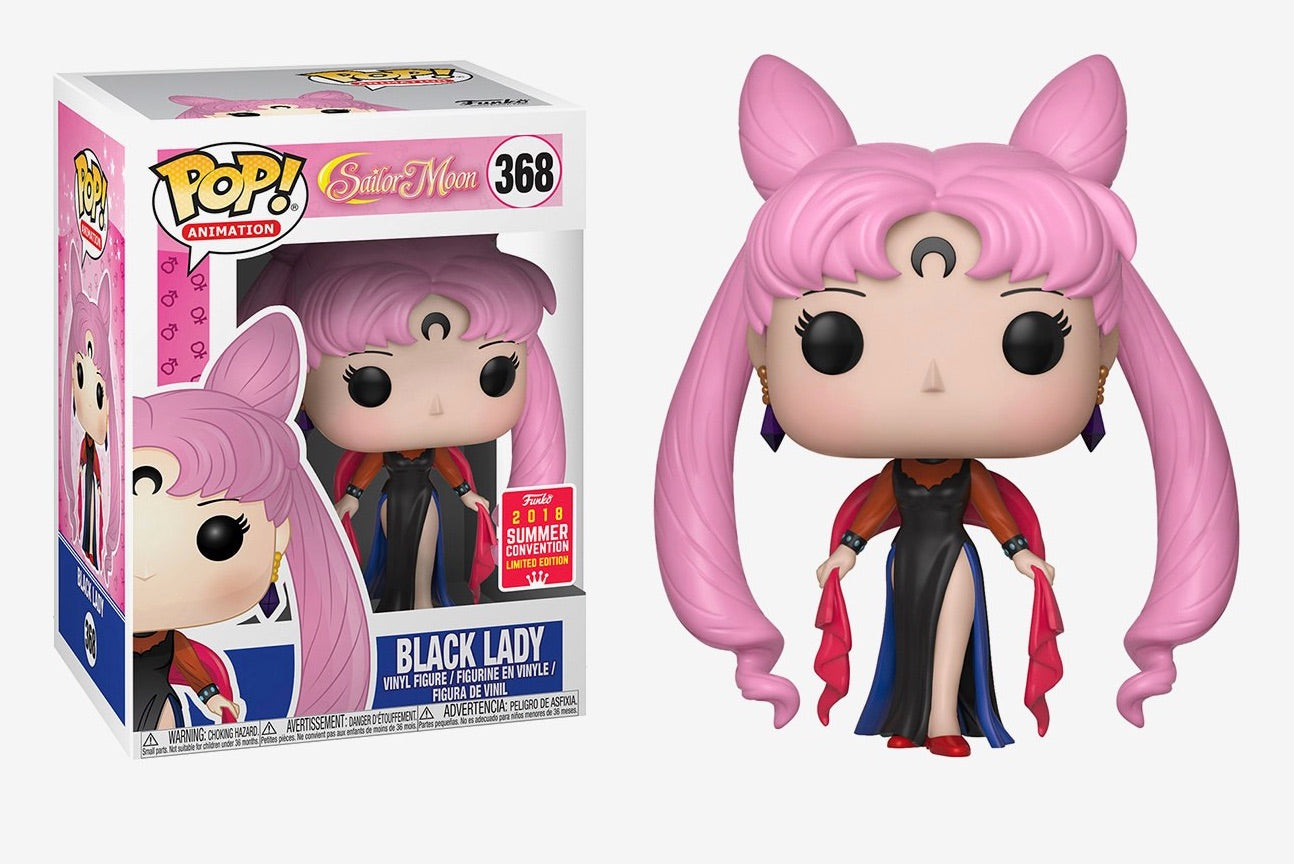 Funko Pop! Sailor Moon Black Lady 368 Funko Summer Convention 2018 Exclusive (VAULTED) + PoP Protector