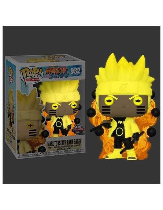 Funko Pop! Naruto (Sixth Path Sage) Glows in the Dark Special Edition #932 Figure + PoP Protector