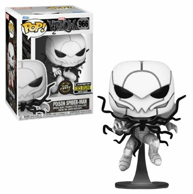 Funko Pop! Marvel Venom Poision Spdier-Man 966 Entertainment Earth Exclusive Glow CHASE + Free Protector