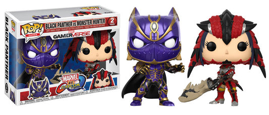 Funko Pop! Marvel VS. Capcom Infinite - Black Panther VS Monster Hunter 2 Pack