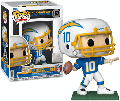 Funko Pop! NFL Football: Los Angeles Chargers Justin Herbert 162 + Free Protector