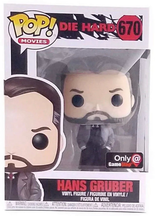Funko Pop! Die Hard Hans Gruber 670 GameStop Exclusive + Free Protector