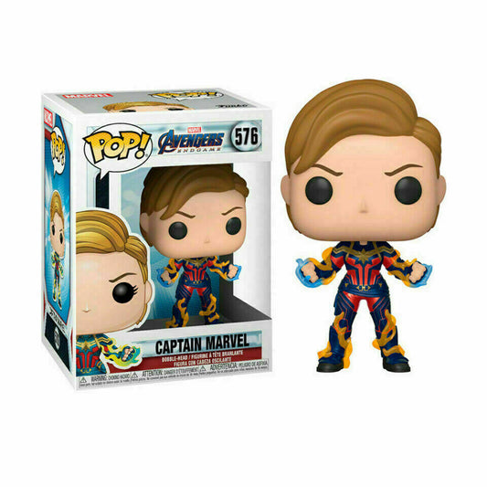 Funko Pop! Marvel Avengers Endgame Captain Marvel 576 (VAULTED) + Free Protector