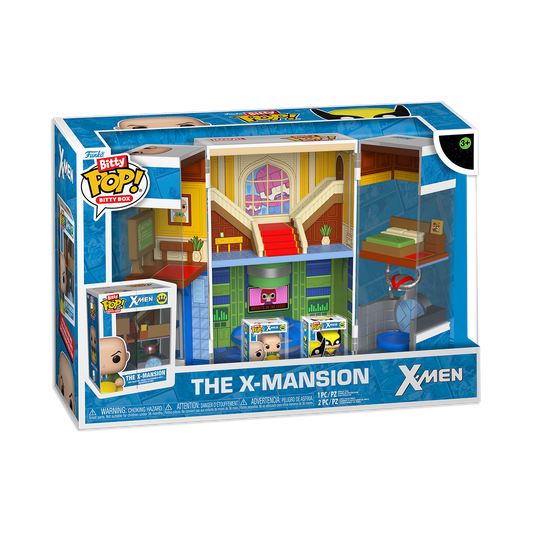 Funko Bitty Pop Box! The X-Men Mansion - 1 PC Display Box / 2 PC Vinyl Figures (Professor X and Wolverine)