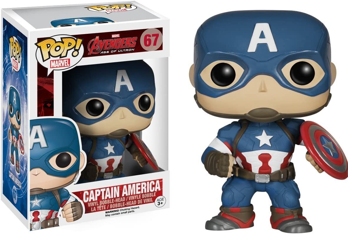 Funko Pop! Marvel Avengers Age of Ultron - Captain America 67 + Free Protector