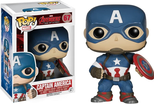 Funko Pop! Marvel Avengers Age of Ultron - Captain America 67 + Free Protector