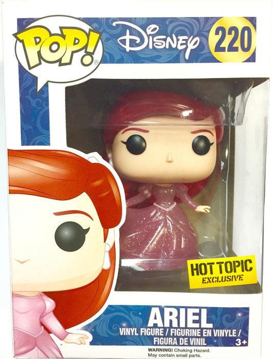 Funko Pop! Disney The Little Mermaid Ariel Glitter Dress 220 Hot Topic Exclusive + Free Protector