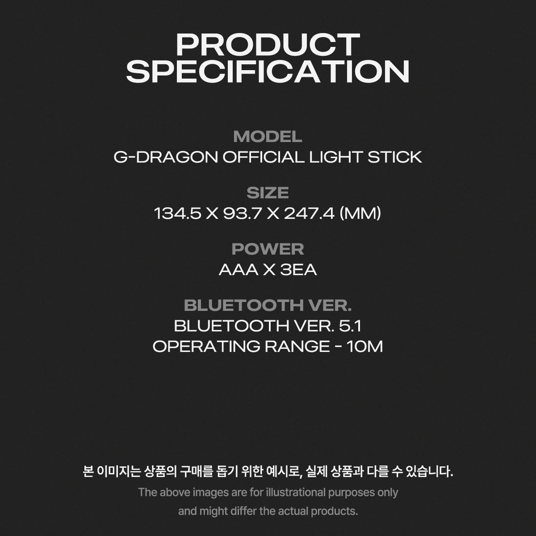 K-pop G-Dragon Official Lightstick + Official Photocard