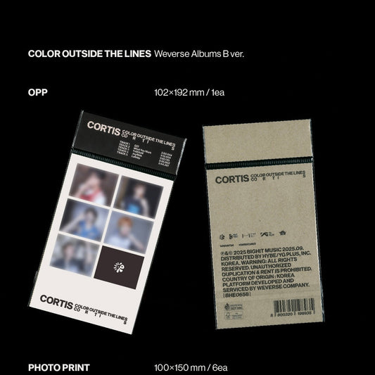 CORTIS - THE 1ST EP [COLOR OUTSIDE THE LINES] (WEVERSE ALBUMS VER.) (B VERSION)