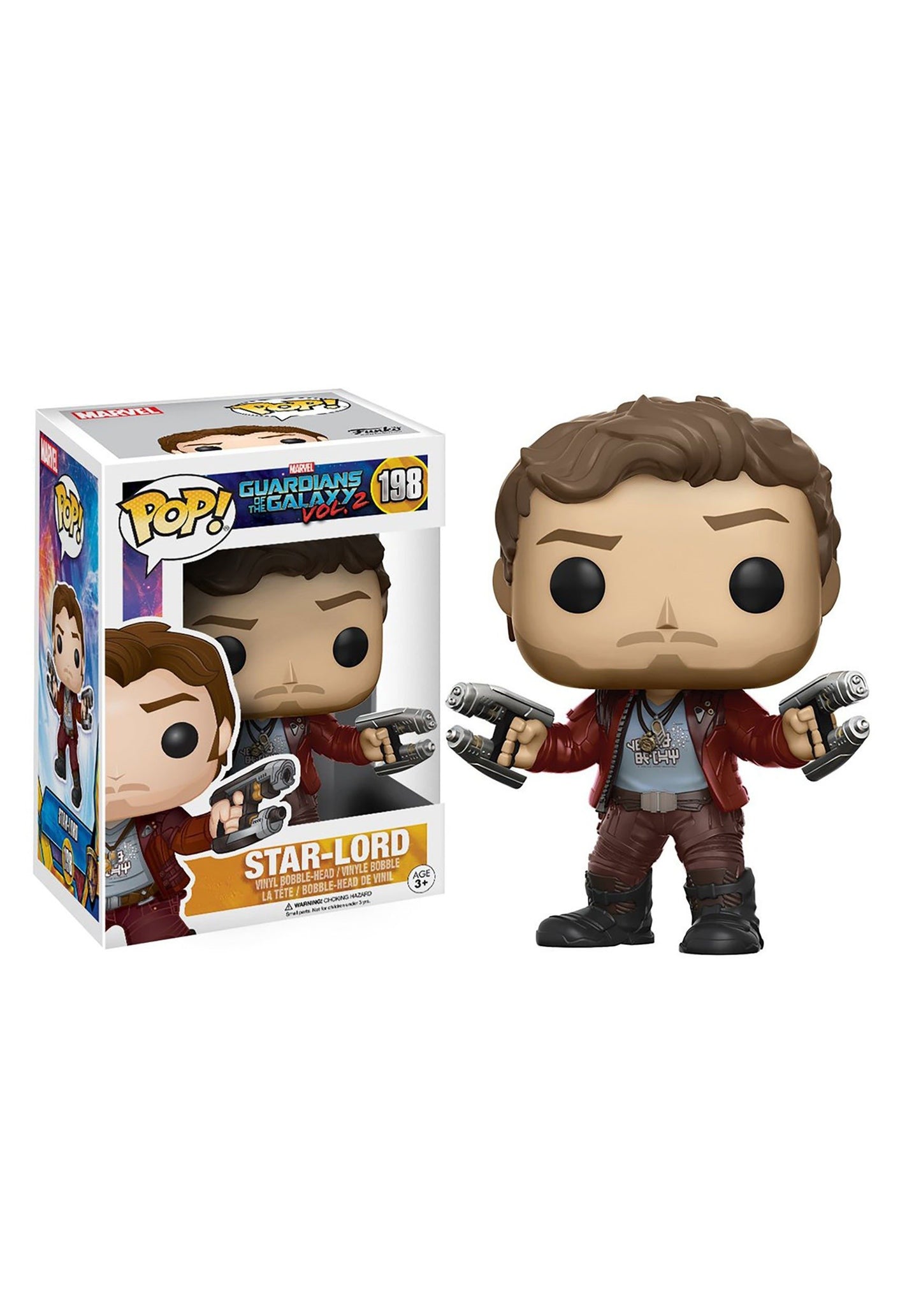 Funko Pop! Marvel Guardians of the Galaxy Vol. 2 Star-Lord 198 + Free Protector