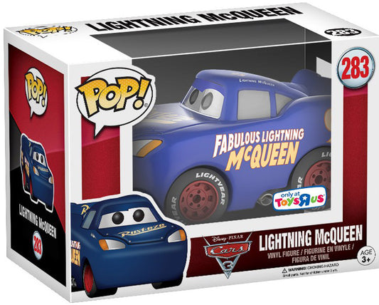 Funko Pop! Disney Pixar Cars 3 - Lightning McQueen 283 (Blue) Toys R Us Exclusive + Free Protector (VAULTED) (slight box ware)