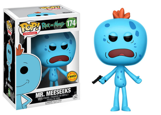 Funko Pop! Rick and Morty - Mr. Meeseeks 174 CHASE + Pop Protector