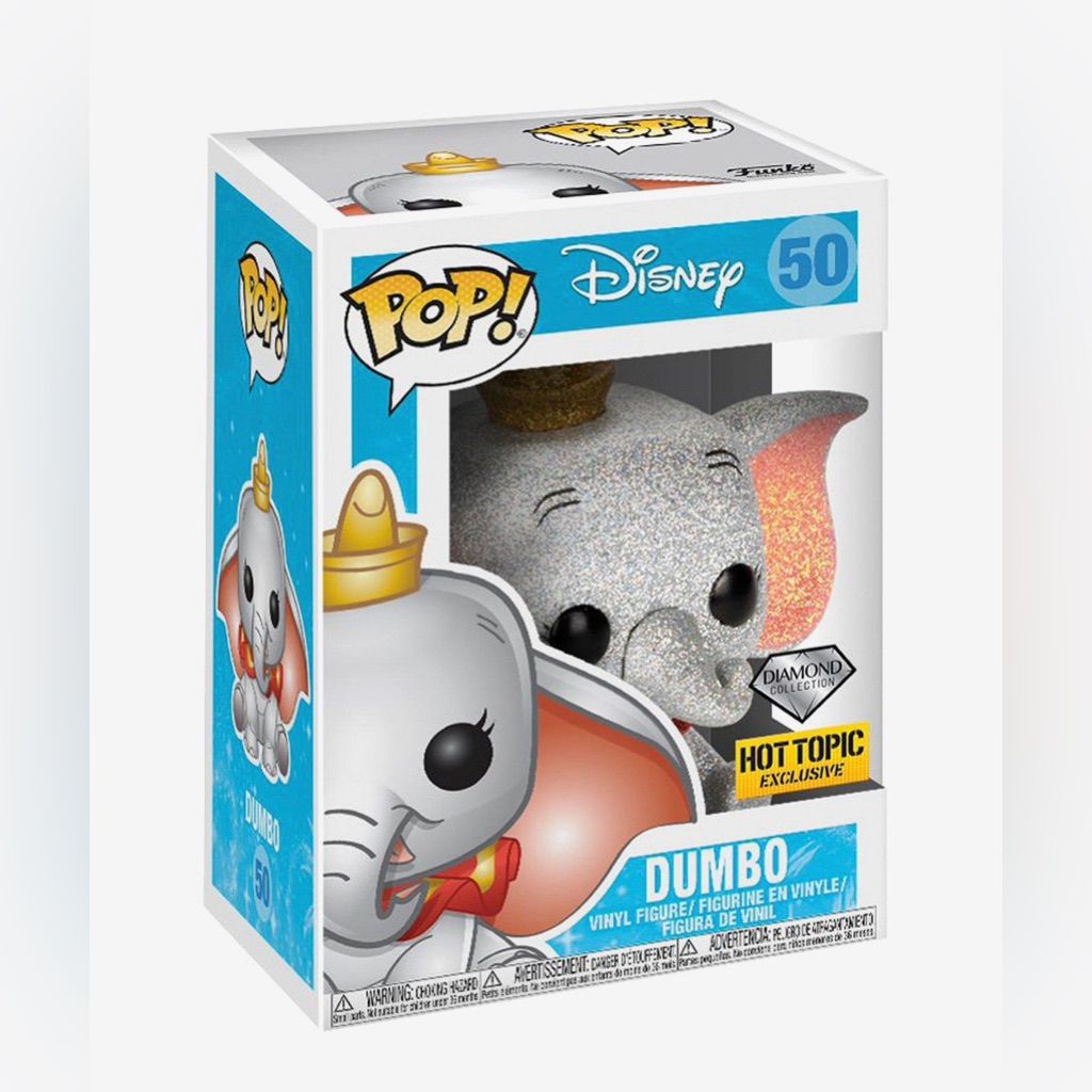 Funko Pop! Disney Dumbo 50 Diamond Hot Topic Exclusive + Free Protector