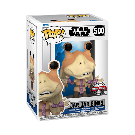 Funko Pop! Star Wars - Jar Jar Binks 500 Special Edition Figure + Pop Protector