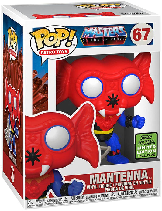 Funko Pop! Masters of the Universe - Mantenna 67 Funko 2021 Spring Convention Exclusive Figure + Pop Protectora
