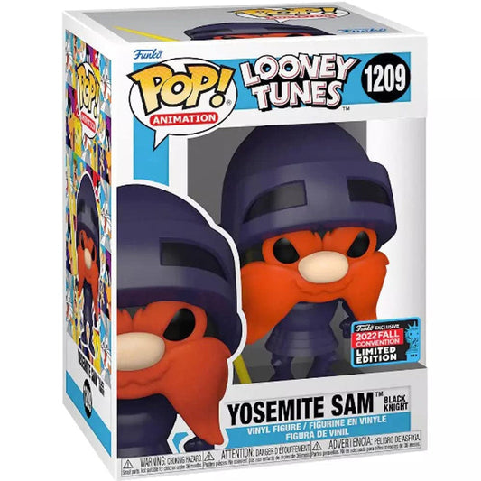 Funko Pop! Looney Tunes - Yosemite Sam Black Knight 1209 Funko 2022 Fall Convention Exclusive Figure + Pop Protector