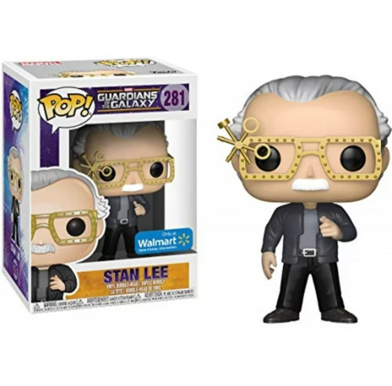 Funko Pop! Marvel Guardians of the Galaxy Stan Lee 281 Walmart Exclusive + Free Protector (VAULTED)