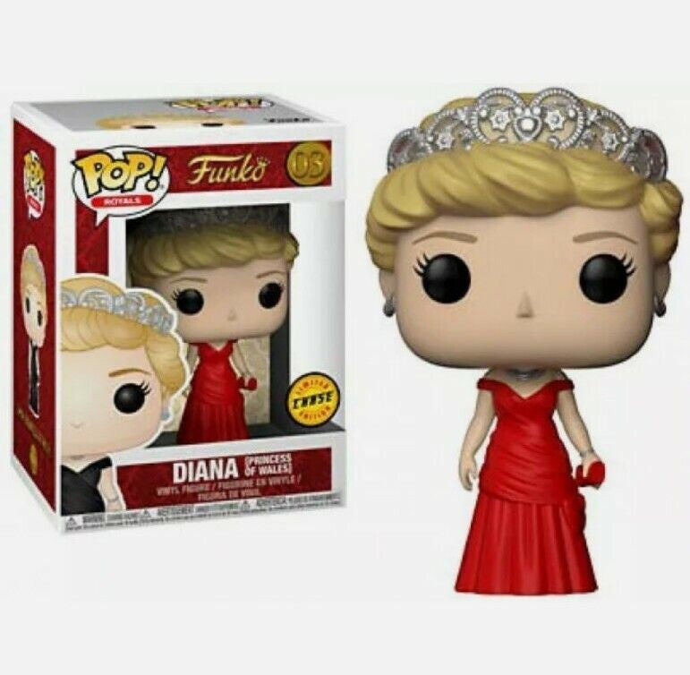 Funko Pop! The Royal Family Princess Diana 03 CHASE + Free Protector