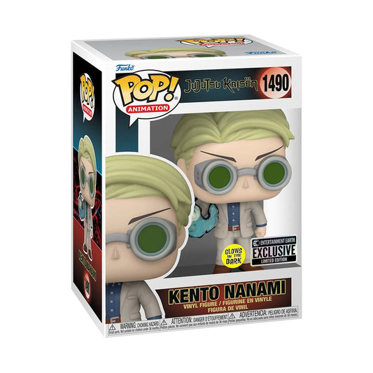 Funko Pop! Jujutsu Kaisen Kento Nanami 1490 Glows in the Dark Entertainment Earth Exclusive + Free Protector