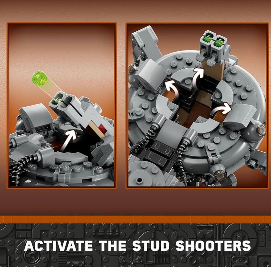 LEGO Star Wars The Mandalorian Season 3 Spider Tank Building Includes The Mandalorian with Darksaber, Bo-Katan, and Grogu 'Baby Yoda' Minifigures, Gift Idea for Kids Ages 9+