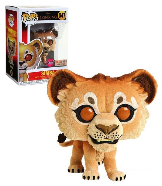 Funko Pop! Disney The Lion King Simba 547 Flocked Box Lunch Exclusive Live Action + Free Protector