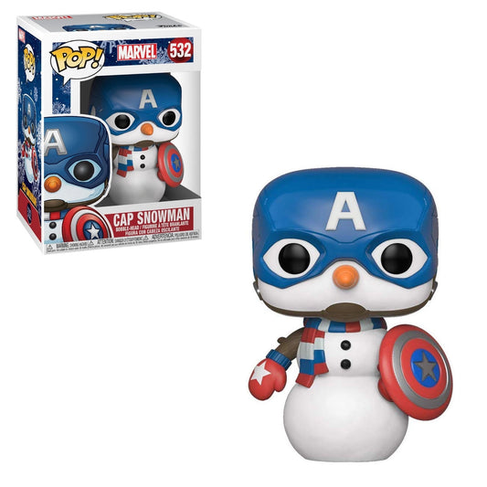 Funko Pop! Marvel - #532 Cap Snowman Holiday Edition+ PROTECTOR!