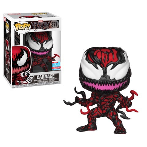 Funko Pop! Marvel Venom #371 Carnage 2018 Fall Convention Exclusive + PoP Protector