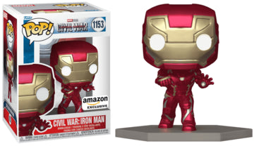 1153 Marvel Avengers Civil War Iron Man Figure Funko POP Marvel Funko Amazon Exclusive + PoP Protector