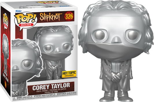 Funko POP! Rocks - Slipknot Corey Taylor (Metallic) 326 Hot Topic Exclusive + PROTECTOR!