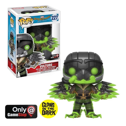 Funko Pop! Marvel Spider-Man Homecoming - Vulture 227 GAMESTOP EXCLUSIVE GITD (VAULTED) + Protector