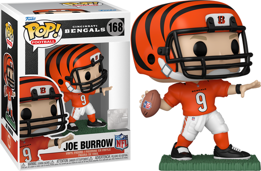 Funko Pop! NFL Cincinnati Bengals - Joe Burrow 168 Figure + Pop Protector