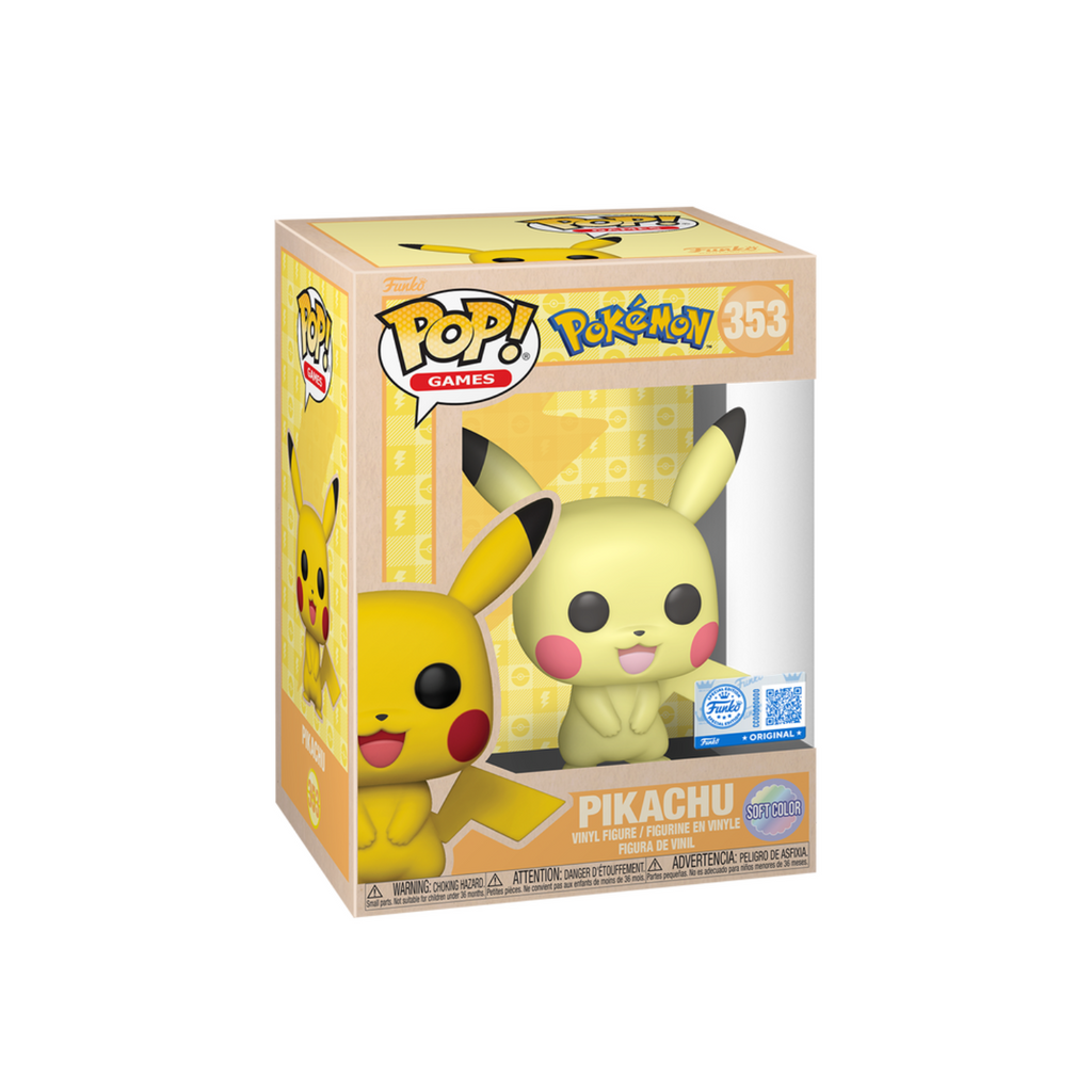 Funko Pop! Pokemon - Soft Color Pikachu 353 Funko Special Edition Figure + Pop Protector