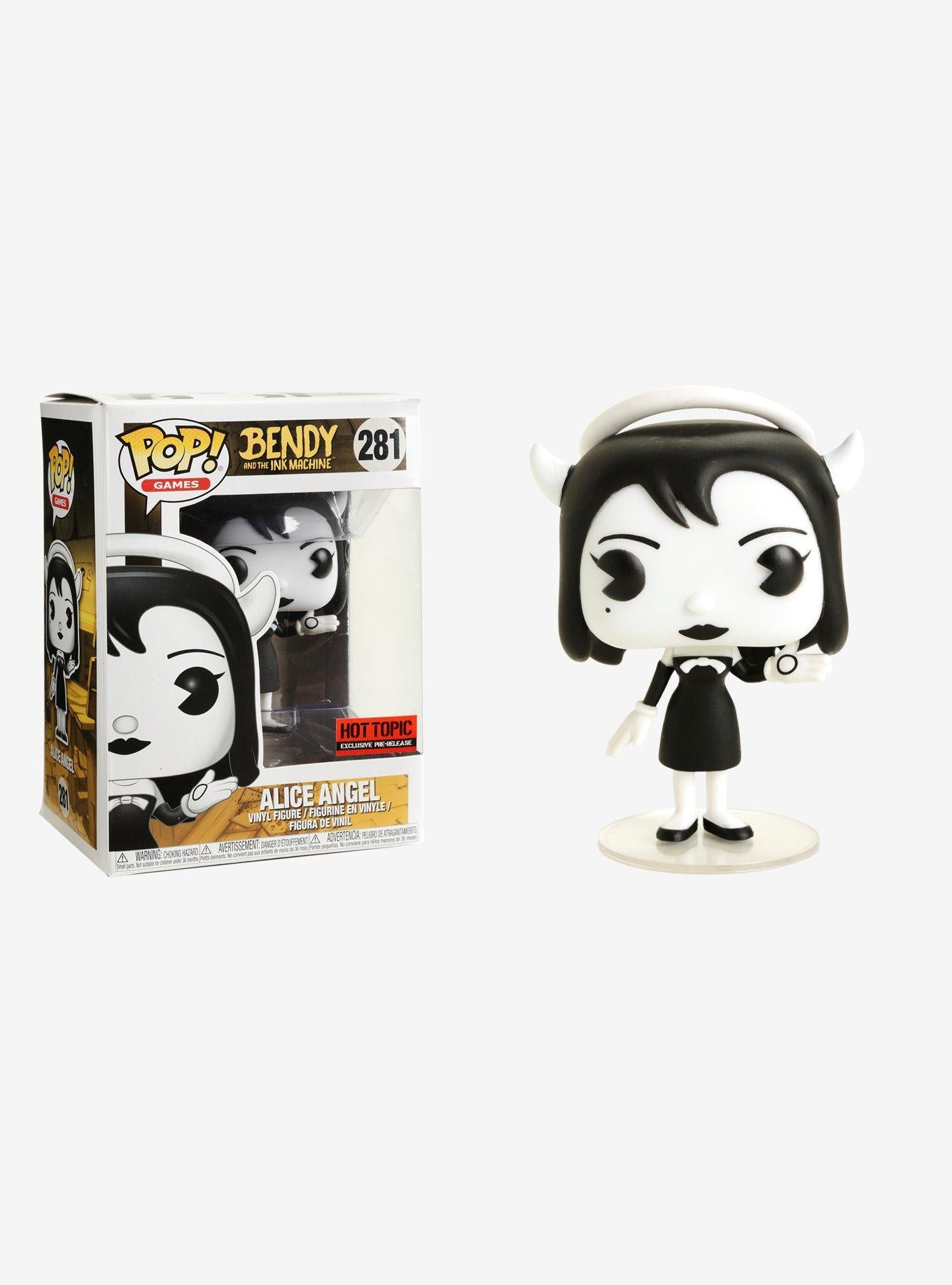 Funko Pop! Bendy and the Ink Machine : Alice Angel 281 Hot Topic Pre-Release Exclusive + Pop Protector