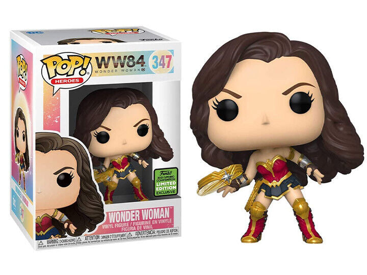 Funko Pop! WW84 Wonder Woman 347 Funko 2021 Spring Convention Exclusive (VAULTED) + Pop Protector