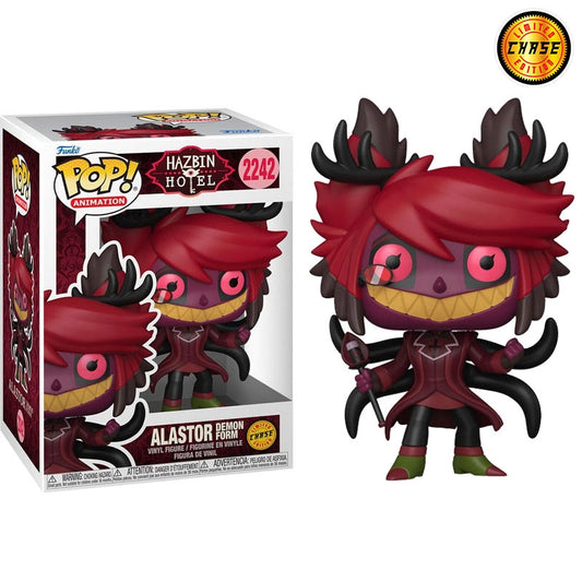 Funko Pop! Hazbin Hotel - Alastor Demon Form 2242 CHASE Figure + Pop Protector