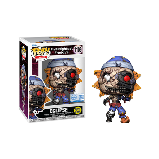 Funko Pop! Five Nights at Freddy’s (FNAF) Eclipse 1109 Glows in the Dark Funko Special Edition Figure + Pop Protector