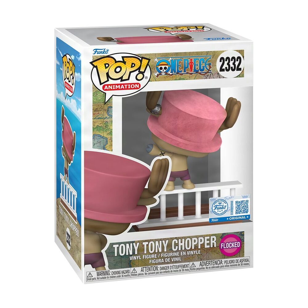 Funko Pop! One Piece - Tony Tony Chopper 2332 Funko Special Edition Flocked Figure + Pop Protector