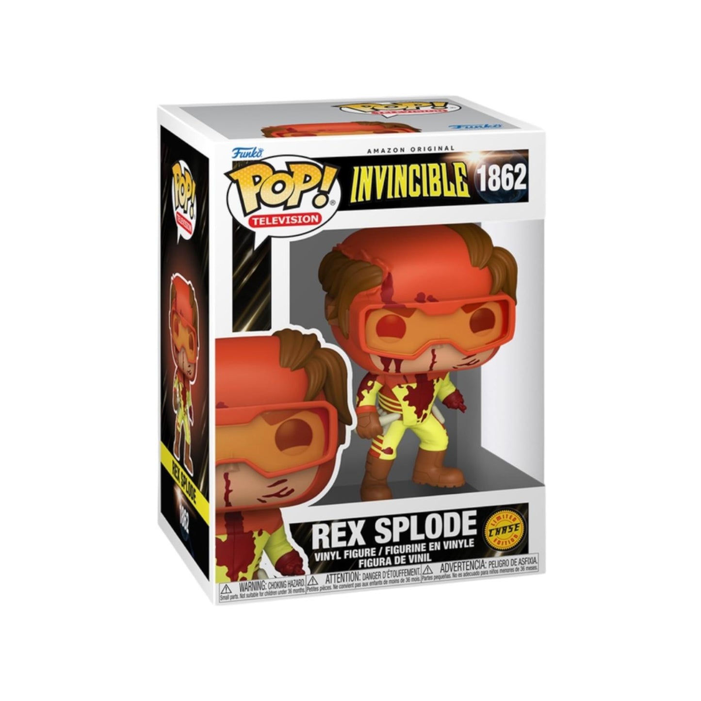 Funko Pop! Invincible - Rex Splode 1862 CHASE Figure + Pop Protector