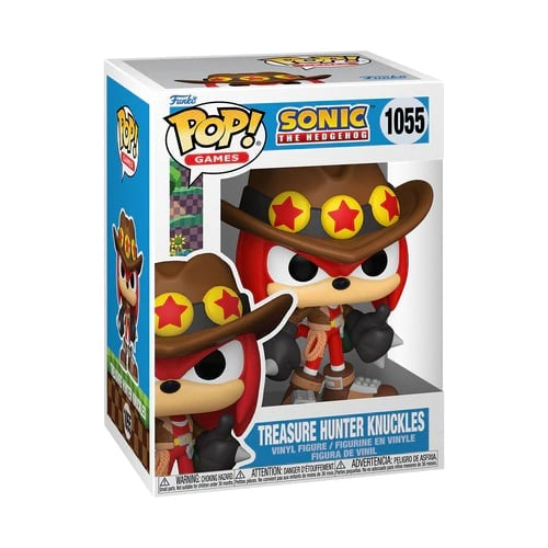 Funko Pop! Sonic The Hedgehog : Treasure Hunter Knuckles 1055 + Pop Protector