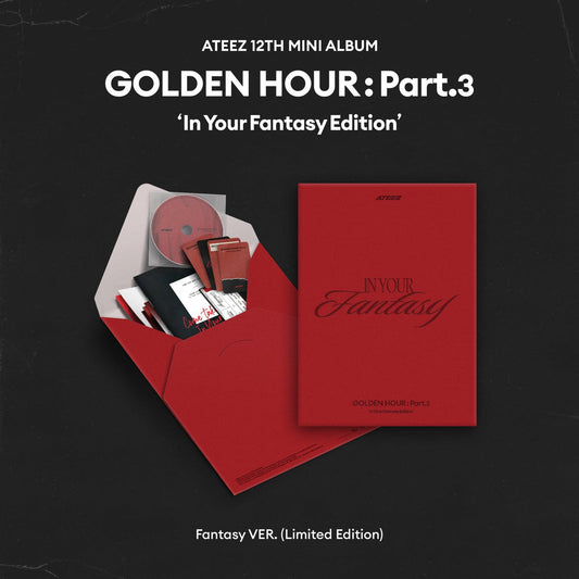 K-POP ATEEZ - 12TH MINI ALBUM [GOLDEN HOUR : PART.3 IN YOUR FANTASY EDITION] (LIMITED)]