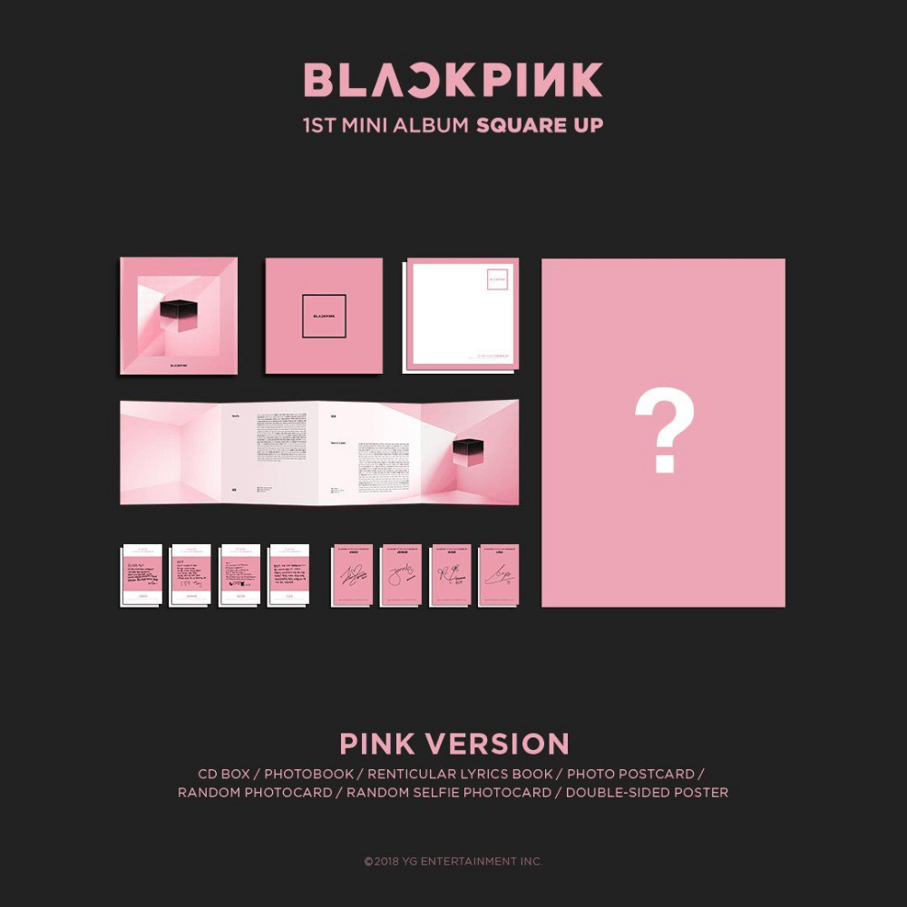 K-pop Blackpink Square Up (1st Mini Album) Pink Ver.